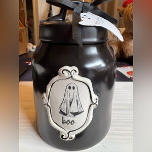 Rae Dunn Baby Black Ghost Boo Canister